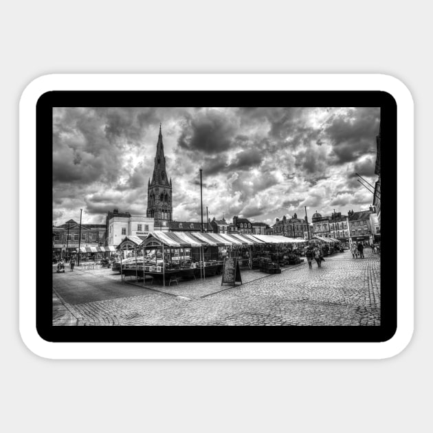 Newark Market Place, Nottinghamshire, England Sticker by tommysphotos